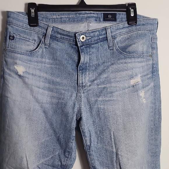 ADRIANO GOLDSCHMIED The Mid Rise Stevie Capri Slim Straight Soft Denim Size 31 - Picture 7 of 14